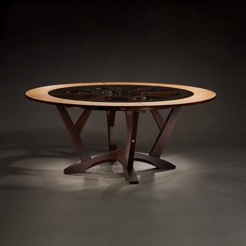 Custom Solid Wood Furniture End Tables, Custom Round Tables