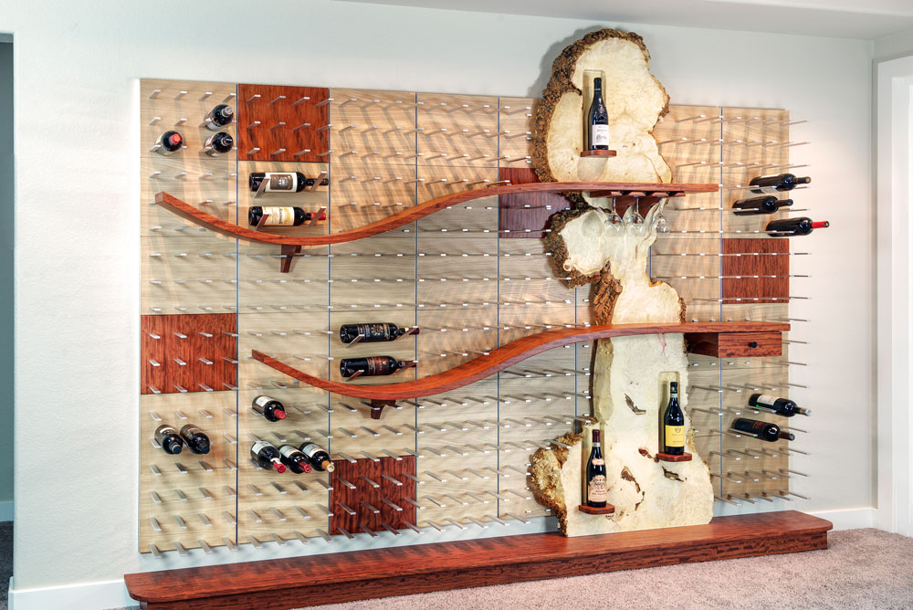 Custom wine bottle rack